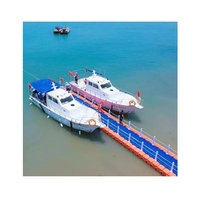 Plateforme flottante modulaire robuste en HDPE, ponton cube, quai portable pour jet ski, système de pontons pour bateaux, Botai BT IALA