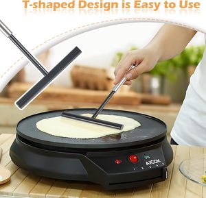 Kit Écologique Spatule à Crêpes en Nylon, Silicone et Acier Inoxydable avec Distributeur de Pâte et Épandeur à Crêpes pour la Cuisson des Crêpes - Product Image 6