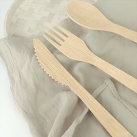Lots de couverts biodégradables jetables en bambou (fourchette, cuillère, couteau) pour la vente en gros