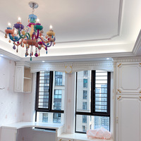 Lustre en verre coloré Macaron JYLIGHTING, certifié CE, pour projet de villa, salon, luminaire artistique