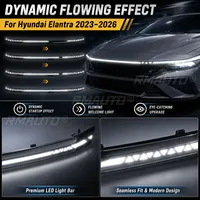 Barra de Luces LED para Parrilla Delantera de Elantra, Kit de Lámparas Dinámicas para Hyundai Elantra 2023-2026, Accesorios