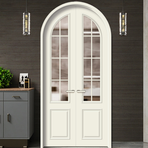 Современные простые высококачественные арочные стеклянные деревянные двойные двери из композитного материала с шумоизоляцией для спальни, отеля, ванной комнаты, кухни <span class=keywords><strong>TNB</strong></span> 5 - Product Image 3
