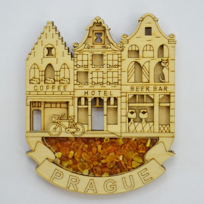 Aimant de réfrigérateur MDF avec ambre