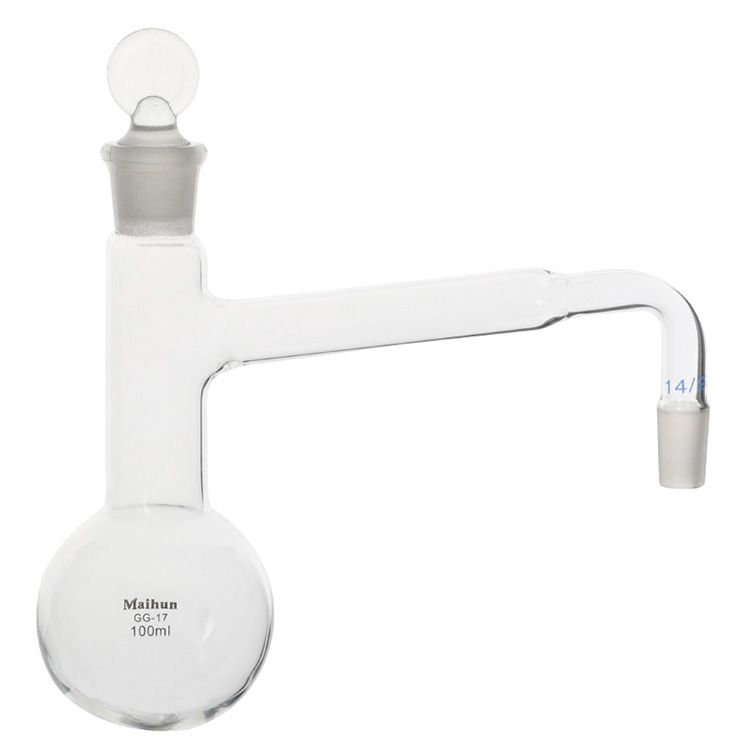 manufacturory direct price long Side tube Glass Distilling Engler Flask