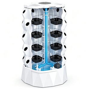 Tour hydroponique personnalisée, système de culture aéroponique vertical avec pompe à <span class=keywords><strong>eau</strong></span>, filtre, tuyaux de raccordement pour la <span class=keywords><strong>laitue</strong></span>, les herbes, etc. - Product Image 2