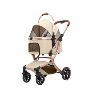 Cochecito <span class=keywords><strong>plegable</strong></span> para mascotas con un clic para perros medianos de hasta 55 libras para un fácil transporte - Product Image 4