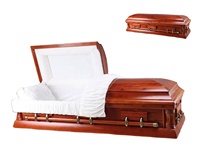 Ataúd de Madera Maciza Estilo Americano, de Paulownia, Precio Bajo de Fábrica en China, para Funerales