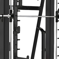 Machine Smith Commerciale avec Barre de 2,2 m, Équipement de Musculation Multifonctionnel pour Squat et Bench Press