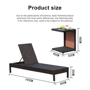 Tumbonas modernas de mimbre para exteriores, cómodas tumbonas para el sol - Product Image 6