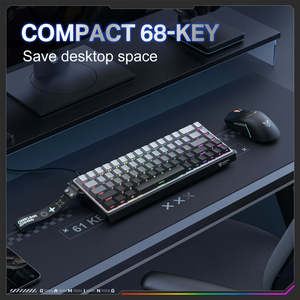 Clavier de jeu ONIKUMA G69 USB filaire à interrupteurs mécaniques magnétiques, rétroéclairage 7-RGB, 8K, 68 touches, hot-swappable, nouveau - Product Image 4