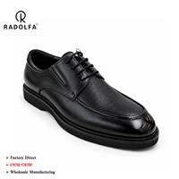 Chaussures Derby pour Hommes en Cuir de Veau, Bout Rond, Tige Texturée, à Lacets, Style Business Décontracté, Personnalisables, Vente en Gros RADOLFA