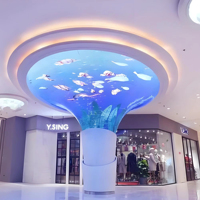 Paneles LED de Video Wall de Fácil Instalación con Formas Creativas, Panel LED Circular/Arqueado Personalizable, Paneles de Visualización con Formas Irregulares Personalizables