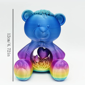 Candy Color طراز جديد 3D مطبوعة دببة ألعاب صغيرة مادة PLA صب مخصص للأطفال - Product Image 2