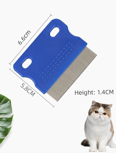 Escova de Limpeza e Remoção de Piolhos para Animais de Estimação, Ferramenta de Aço Inoxidável para Remoção de Pelos, Pente para Cães e Gatos - Product Image 2
