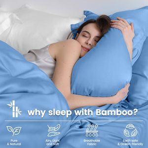 100% Bamboo Solid <strong>King</strong> Duvet Cover Set 300TC Sateen Weave Eco-Friendly Soft Smooth Luxury Hotel-Style Custom <strong>Size</strong> Wholesale - Product Image 3