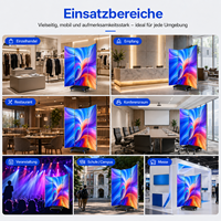 Pantalla LED Digital P2.5 con Clasificación IP65 para Interiores, con Animación y Señalización, Cartel de Video Plegable Portátil