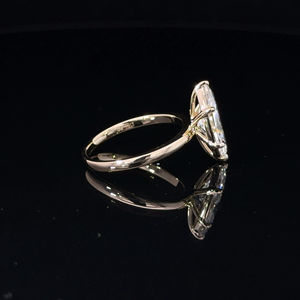 เครื่องประดับชั้นดี แหวนทองคำแท้ 14K 18K รับรองโดย IGI แหวนทองคำขาว 1 กะรัต 2 กะรัต 3 กะรัต เพชรทรงมาร์คีส์ เพชรเลี้ยงในห้องปฏิบัติการ - Product Image 3