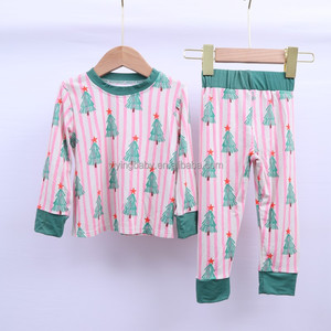 Piyama Anak Bahan Bambu Kasual Terbaru, Custom Print, Baju Tidur Anak Kasual 2 Pcs, Set Pakaian Lengan Panjang Celana Pjs, Pakaian Anak - Product Image 2
