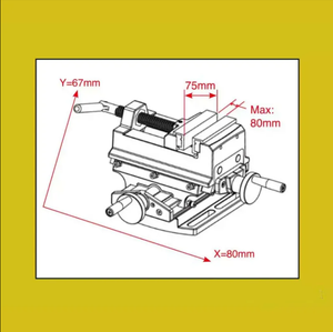 Étau de précision 2 en 1 pour fraisage et perçage, avec base pivotante, table de travail composée, table transversale robuste pour perceuse - Product Image 6