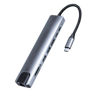 Station d'accueil USB Type C 8-en-1 <span class=keywords><strong>Adaptateur</strong></span> 3.0 pour lecteur de carte <span class=keywords><strong>HDMI</strong></span> SD/TF pour Macbook <span class=keywords><strong>Air</strong></span> <span class=keywords><strong>iPad</strong></span> Périphériques d'ordinateur portable USB - Product Image 2