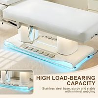Table de massage électrique de luxe moderne pour spa et salon, avec contrôle à un bouton, idéale pour esthéticiennes, soins du visage, beauté et extensions de cils