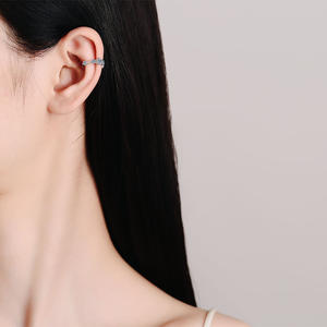 Wholesale Adodo S925 Sterling Silver Rhodium Plated Luxury Trendy <b>Ear</b> <b>Cuff</b> <b>Earrings</b> Factory OEM ODM Moissanite for Women <b>Ear</b> - Product Image 5