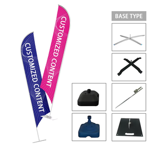 <span class=keywords><strong>Kit</strong></span> de drapeau publicitaire personnalisable sans plis, surface du drapeau en fibre de polyester, avec <span class=keywords><strong>kit</strong></span> de mât en aluminium et piquet de sol - Product Image 2