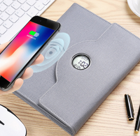 Ensemble Cadeau Power Bank & Clé USB, Carnet en Cuir PU A5, Lampe de Bureau, Horloge - Cadeau d'Affaires Portable pour Dirigeants, Logo Personnalisé OEM