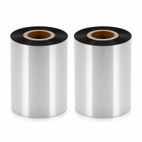 Pita Tinta Resin Wax Tahan Gores Tinggi 110mm 300m Pita TTR Industri Kompatibel Brother HP Canon Dot Matrix