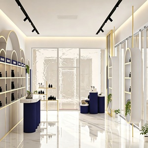 ร้านขายน้ำหอม เครื่องสำอาง ผลิตภัณฑ์บำรุงผิว ตกแต่งภายในร้านค้า ออกแบบตกแต่งภายในแบบครบวงจร ปรับแต่งได้ตามต้องการ ชั้นวางโชว์สินค้า น้ำหอม ตกแต่งร้าน - Product Image 3