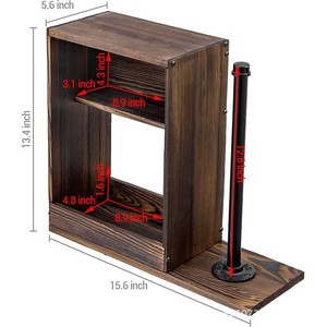 Wooden Spice Rack With <b>Paper</b> Towel Holder 2 Tier Desktop <b>Kitchen</b> Storage Organizer - Product Image 4