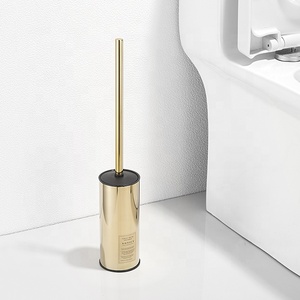 Support de sol <span class=keywords><strong>doré</strong></span> pour hôtel et maison, poignée miroir polie, <span class=keywords><strong>brosse</strong></span> de <span class=keywords><strong>toilette</strong></span> - Product Image 1