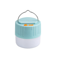 Precio barato plástico un botón Encendido apagado función Mini linterna recargable bombilla LED Camping Luz