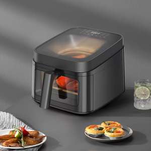 Новая безлопастная аэрофритюрница с окном из стекла, электрическая печь-аэрофритюрница 6,5 л, энергосберегающая умная аэрофритюрница с цифровым управлением - Product Image 1