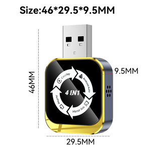 Gilded Frame Portable <b>Plug</b> & Play Carplay <b>Adapter</b> 4 in 1 Wireless Carplay Android Auto Mirror Link Airplay for Car - Product Image 2