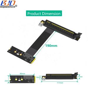 غي <span class=keywords><strong>M</strong></span>.<span class=keywords><strong>2</strong></span> NGFF مفتاح-<span class=keywords><strong>M</strong></span> NVME واجهة لمحول الفتحة PCI-E 16X كابل راهض 19 من أجل GPU ، التثبيت باتجاه اليمين - Product Image 2