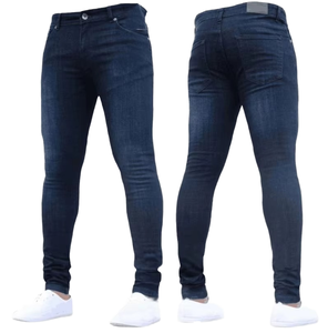 Pantalon en jean délavé coloré vintage pour homme, coupe crayon, décontracté, toutes saisons - Product Image 4