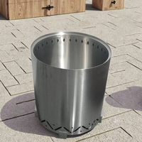Foyer de charbon de bois sans fumée pour feux de joie en acier inoxydable portable pour chauffage extérieur pour le camping