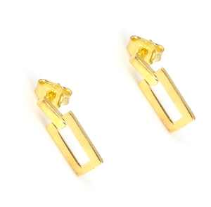 Autres boucles d'oreilles rectangulaires creuses romantiques faites à la main en pierre naturelle pour hommes, bijoux turcs - Product Image 1