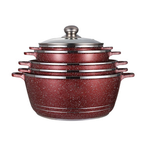Ensemble de 10 casseroles antiadhésives, résistantes au four et au lave-vaisselle, avec couvercles en verre, en aluminium, pour tous types de cuisinières - Product Image 3