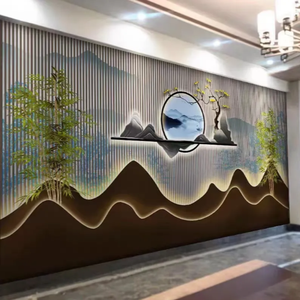 Tranh Phong Cảnh Mực Trung Quốc Mới Tranh Trang Trí Phòng Khách Tranh Treo Tường Nghệ Thuật Hiện Đại Sang Trọng Nền Sofa - Product Image 3