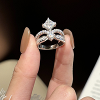 Bague solitaire Princesse en argent sterling 925 avec moissanite carrée de 1 carat