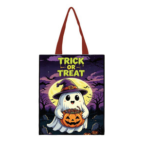 Sac fourre-tout personnalisé unique en toile de haute qualité, promotion à bas prix, sacs en toile en gros pour Halloween - Product Image 2