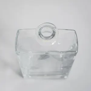 Botella de vino de hielo transparente, botella de vidrio para vodka