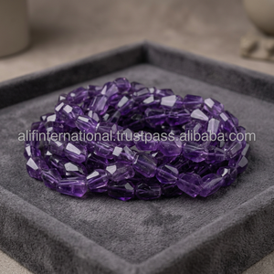 ลูกปัดหินอเมทิสต์ธรรมชาติ 100% ทรงกลม สีม่วง ขนาด 10-17 มม. ยี่ห้อ Alifinternational สำหรับทำเครื่องประดับ - Product Image 2