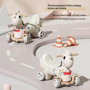 ม้าโยกที่มั่นคงสำหรับเด็กอายุ 3-8 ปี: ฐานกว้างพิเศษ, 35 °   โยกได้อย่างปลอดภัย, พลาสติก HDPE, ไม่มีขอบคม - Product Image 2