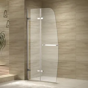 Folding Frameless Shower Wall Panels Bathroom Waterproof Shower Bath Screens