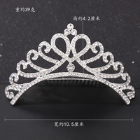 Haute qualité luxe métal couronne bandeau cristal princesse enfants diadème avec peigne pour mariages bals doux bébé anniversaire accessoire