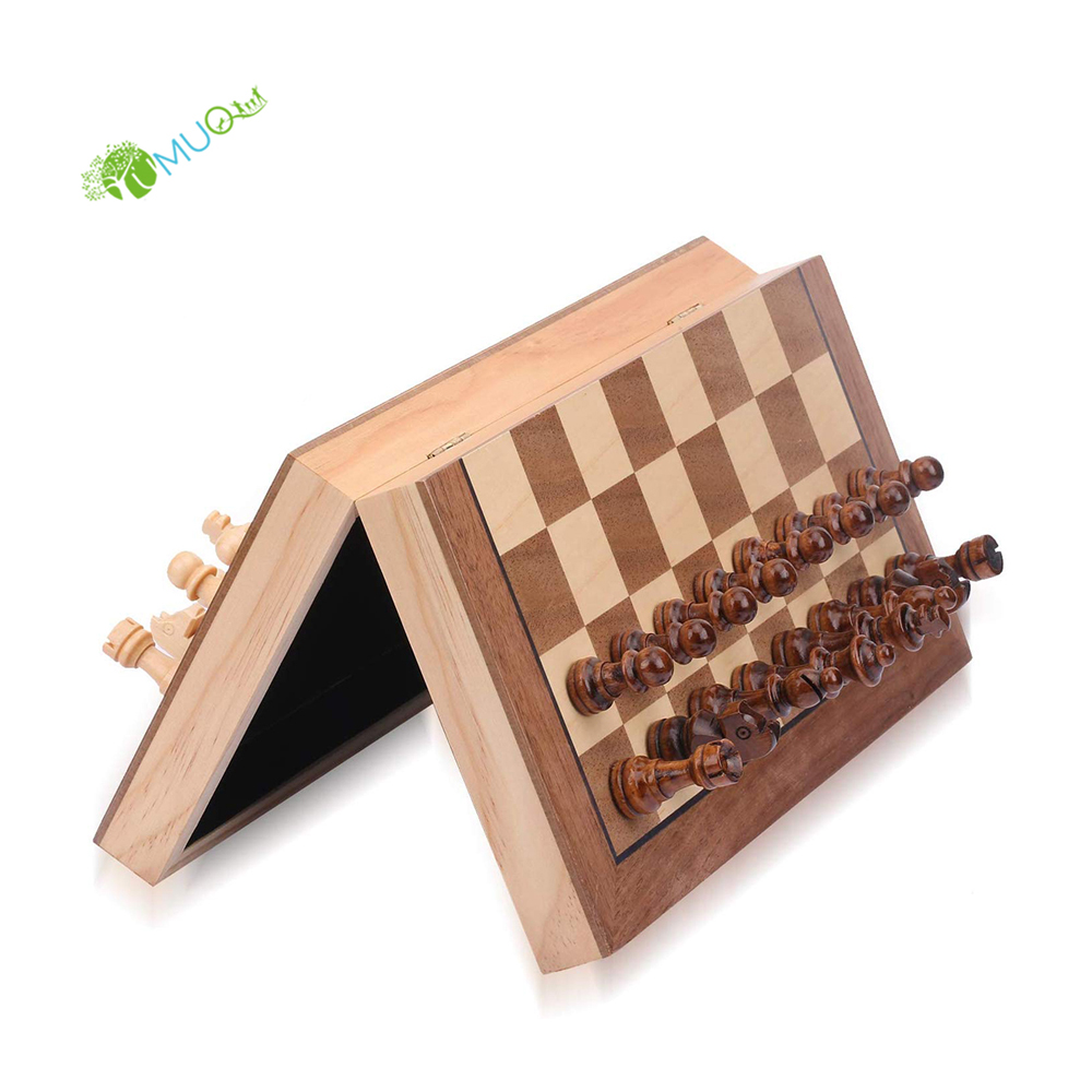 Yumuq пользовательские 12,5 "деревянный Ajedrez шахматная доска игровой набор, магнитная Складная Schach шахматы игры для детей и взрослых