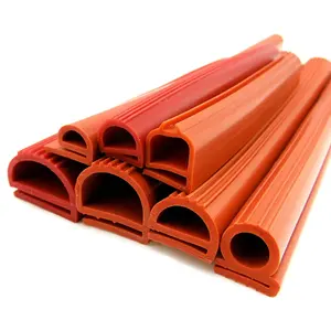 Various Custom Raw Material OEM Extruded Profiles Silicone Rubber Seal Strip for glass door window gaps